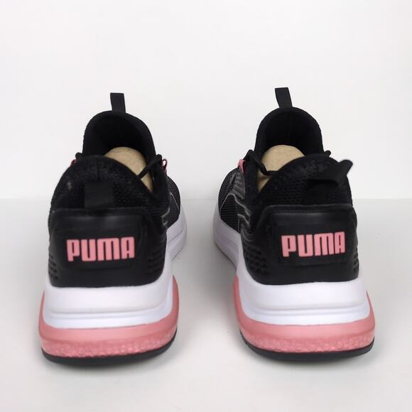 PUMA Amplifier Lace Up Athletic Sneakers Black Pink White Mesh Upper Women's 8.5 - Picture 4 of 8